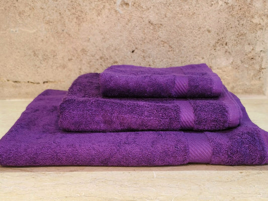 purple cotton towel