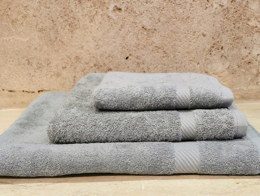 Gray cotton towel