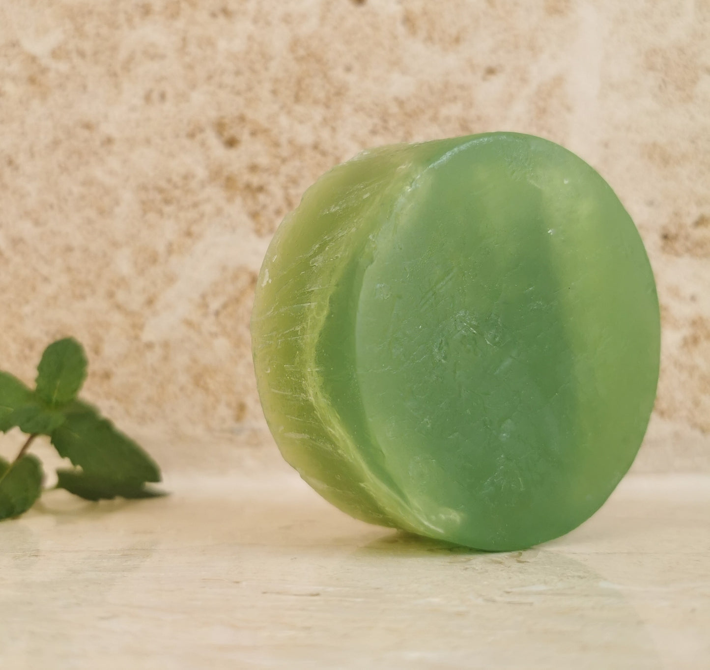 Merci Savon Mint Glycerin Loofah Soap, Cleansing, Exfoliation, Aromatherapy &amp; 100% natural